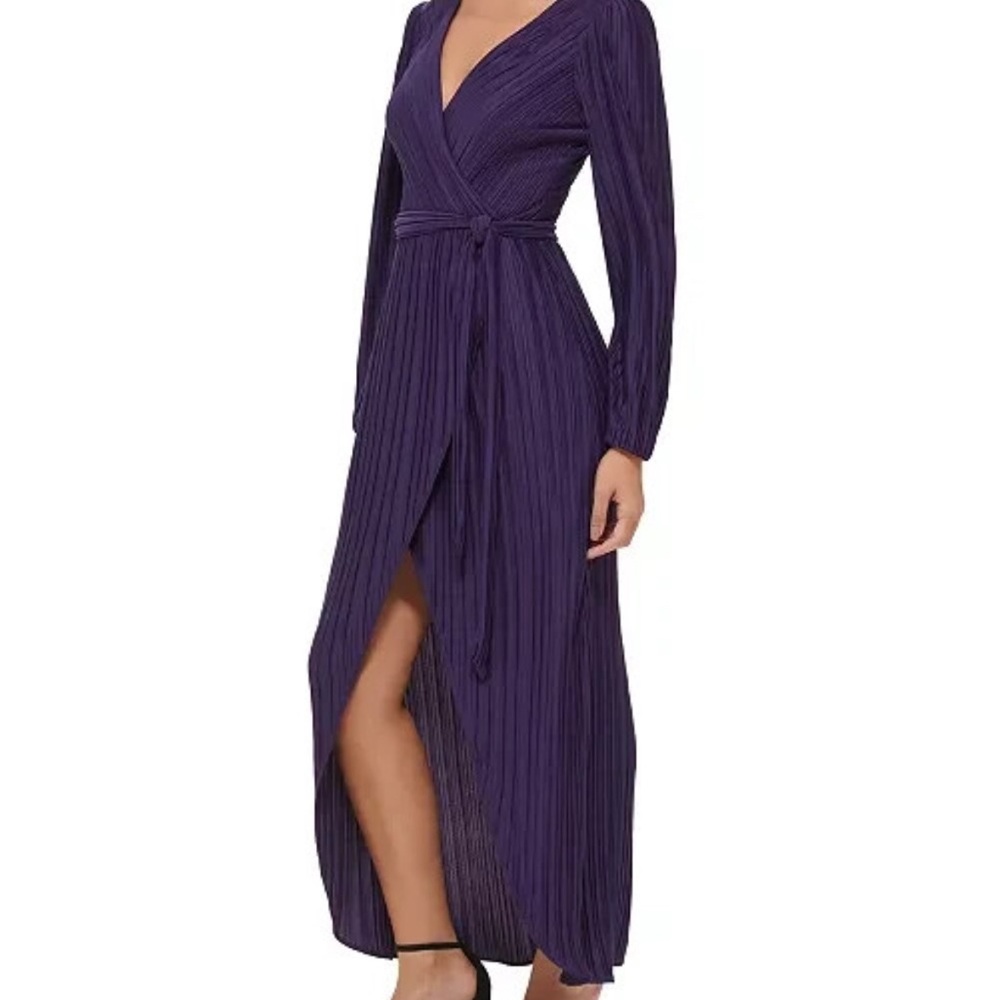 Guess Deep Purple Long Sleeve Dress